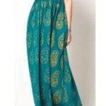 Denim & Supply Ralph Lauren XS Gold Imprint Maxi Dress in Teal Turquoise Green Photo 0