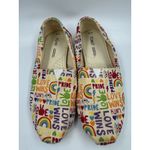Toms Womens  Size 7.5 Shoes SlipOn Alpargata Unity Love Wins Pride Rainbow Canvas Photo 2