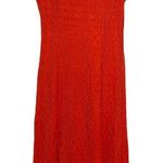 Lulus Happy Glow Lucky Orange Lace Midi Dress Photo 1