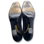 St. John Black Suede Gold Buckle Heels Made in Italy Pumps Size 7 Vintage 80s Photo 13