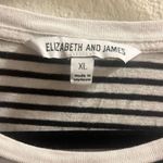 Elizabeth and James ✨ White French Terry Stripe Sz XL Top✨ Photo 4