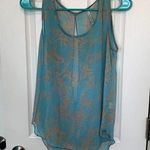 Moonlight  Women's Size Small Blue Printed‎ Sleeveless Tank Top Photo 0