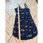 Gap  Navy White Tropical Scene Print Smocked Waist Romper Shorts Women's Medium Photo 8