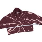 525 America  Cropped Tie‎ Dye Sweater XS Burgundy Funnel Neck NWT Y2K Revolve Photo 3