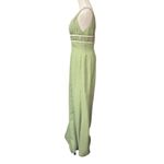 Eden Maids V Neck Sleeveless Formal Wedding Guest Sage Green Maxi Dress Size 6 Photo 3