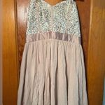 ASOS  Strapless Dress in Pink and Silver Photo 0