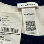 Acne Studios  Ermes Top in White & Navy Small New Womens Sleeveless Tank Photo 9