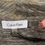 Calvin Klein New Metallic Flyaway waterfall gold foil cascading cardigan size L Photo 10