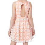 Minuet  Peach Lace Overlay Dress Photo 1