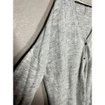 Free People Light Heathered Gray High Low Oversized Cardigan Button Front Large Photo 2