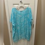 Lilly Pulitzer  Rossi Caftan Swim cover-up in the Turquoise Oasis size L/XL Photo 8