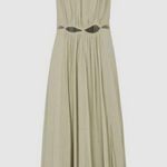 Reiss ππ Marta Resortwear Midi Dress ~ Khaki US 10 NWT Photo 9
