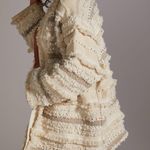 Boutique Oversized Trendy Ivory Knit Boho Jacket Photo 2