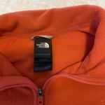 The North Face  Orange And Red Fleece‎ Pullover Quarter Zip Small S Warm Photo 2
