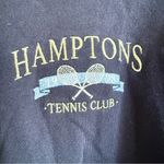 Garage Womens Sweatshirt Navy Blue Hamptons Tennis Crew Neck Oversized Size XL Photo 7