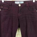 Jolt Signature Skinny Jeans Burgundy Overdyed Photo 3