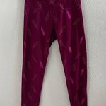 Old Navy  Active Lightening Pink Novelty Prined Legging Tight Active Pant Medium Photo 0