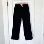 ZARA  | TRF Straight Cargo Wide Leg Pants Jeans in Black Size‎ 6 Photo 3