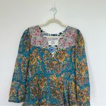 Tuckernuck Alix of Bohemia Squash blossom Dress Size M Turqoise patchwork whimsical floral Photo 9