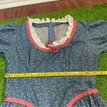 Vintage 70s Victorian Style Handmade Prairie Cottagecore Maxi Dress Modest Blue Photo 11