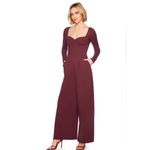 Susana Monaco NWT  Sweetheart Long Sleeve Jumpsuit Malbec Sz Small $258 Photo 1