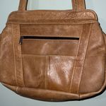 The Sak  brown shoulder bag purse tote three zip close pouches outside pockets Photo 2