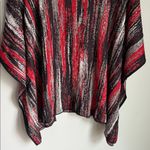 Misook  Knit Draped Poncho Sweater  in Rouge Black XS Photo 3
