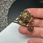 Avon Red Enamel Hearts In A Cart Gold Tone Brooch Pin Signed For Valentine’s Photo 7