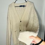 Towncraft Vintage 80s Acrylic Slouchy Cabled Oversized Cardigan Grande Size XL Photo 1