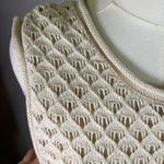 Sanctuary  Sleeveless Crochet Knit Dress Women's Size M Beige‎ Lined Boho Cotton Photo 6