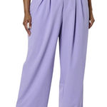 Kathy Ireland New Pleated Wide Leg Trousers Pants Wisteria Purple Size 12 Photo 0