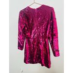 LA MAISON TALULAH Pink Sequins Long Sleeve V Photo 2