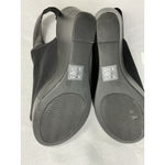 Dress Barn Womans  Sandals 7.5 M Open Toe Sling Back Black Elastic Wedge Heel Photo 7