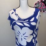 Krimson Klover blue floral cowl neck sleeveless top Size M Photo 1