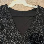 Jennifer Lopez Textured knit black tie sequin bar back top never worn long sleeve  Photo 3