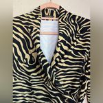 J. McLaughlin Zebra Animal Print Catalina Cloth Stretch Faux Wrap Dress M Photo 4