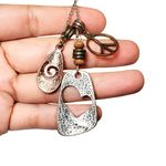 Lia Sophia Day Dreamer Peace & Heart Charms Silver Tone Chain Necklace 18" Photo 2