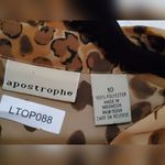 Apostrophe  size 10 Animal print Blouse.         LTOP088 Photo 2