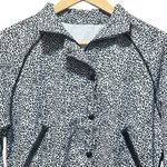 All Fenix White Leopard Crop Jacket Zip Snap Closure Size Small Black Photo 4