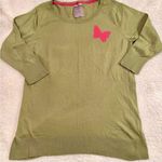Old Navy Vintage Y2K Lightweight Avocado Green Lightweight Sweater w/Butterfly Detail 1X Photo 0