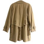 Gallery Trench Coat Removable Hood Classic Rain Coat Button Front Size 12 Medium Photo 1