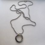 Multi Circle Pendant Necklace for Men Women,Streetwear Hip Hop Punk Unisex Style Silver Photo 4