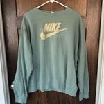 Nike  Seafoam Green Glitter Logo Crewneck Women's XL Photo 0