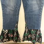 Pilcro and the Letterpress Anthropologie  Flare Flounce Floral Hem‎ Jeans Size 30 Photo 6