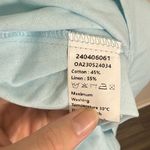 NWT Commense Linen Cotton Front Tie Midi Dress Light Blue Size L Photo 6