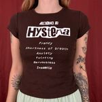 Vintage 90s/Y2K Symptoms of Hysteria Graphic Baby Tee T Photo 0