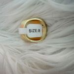 Park Lane  JEWELRY | Matte Gold Tone Statement Ring Cubic Zirconia | Size 8 Photo 4