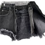 Carmar Los Angeles Mini Skirt Womens 26 Black Side Zip Raw Hem High Rise Grunge Photo 5
