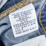 Ralph Lauren Vintage Y2K 2000s Polo Jeans Company  Denim Knee Skirt with Slit 2 Photo 3