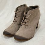 Toms  Tan Lunata Suede Lace-Up Heeled Booties Size 7 Photo 3